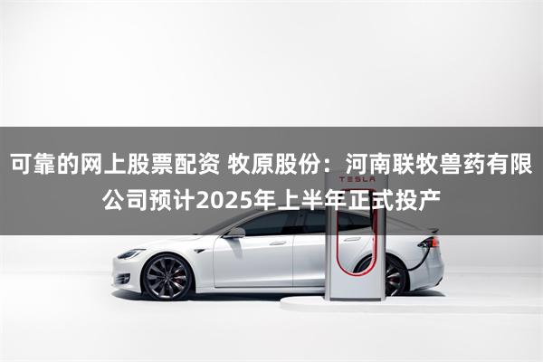 可靠的网上股票配资 牧原股份：河南联牧兽药有限公司预计2025年上半年正式投产