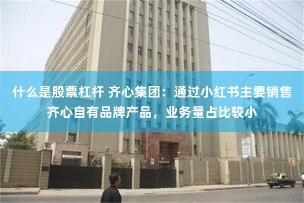 什么是股票杠杆 齐心集团：通过小红书主要销售齐心自有品牌产品，业务量占比较小